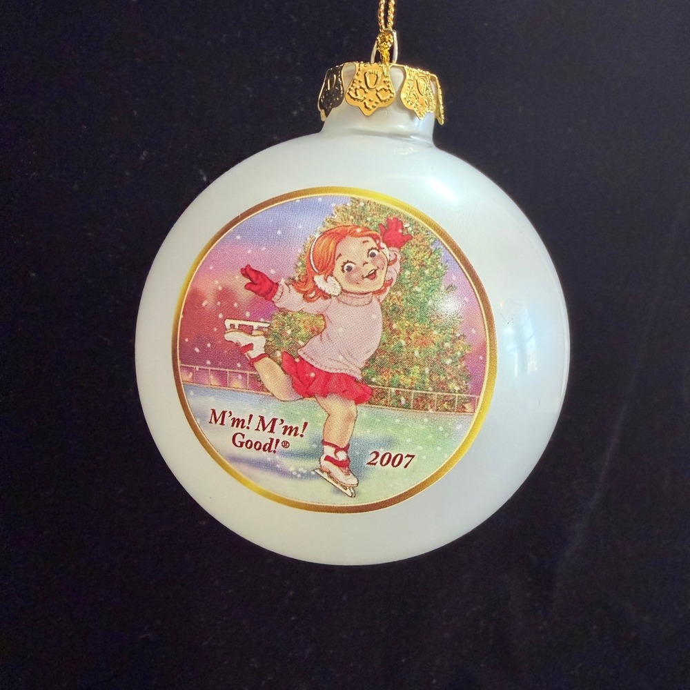 2007 Campbells Soup Collector Edition Christmas Ornament Ice Skating Girl w/ Box